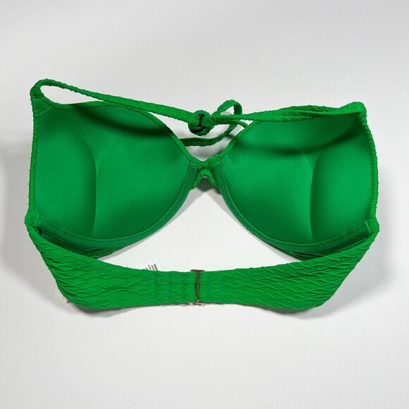 Victoria Secret 36C Bombshell Push Up Bikini Top Adds 2 Cups Textured Jade Green - Picture 3 of 4
